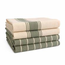 Khăn lau bếp phong cách nông trại mộc mạc vân sần tự nhiên | Khăn lau bát 100% cotton, 18 x 28 inch | Mềm mại và thấm hút tốt (Màu ô liu, bộ 4 cái) - Màu xanh Ô liu - Xem 8