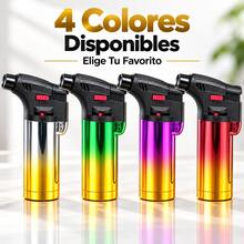 Encendedor Soplete Recargable de Butano con Llama Azul Potente, Bloqueo de Llama y Ajuste de Intensidad, Ideal para BBQ, Velas, Cocina y Camping - Ver 8