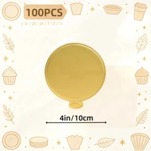 50/100 قطعة ألواح كيك موس دائرية صغيرة، قاعدة كيك ذهبية وفضية قابلة للتخلص، كرتون كب كيك مقاوم للدهون، لوح حلويات بمقبض سهل الإمساك لحفلات الزفاف وأعياد الميلاد والخبز - مشاهدة 13