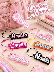 Custom Name Keychain, Personalized 3D Printed Name Tag, Birthday Gift, Teacher's Day Gift, Bag Charm, Back To School, Graduation Gift, Luggage Tag - Multicolor - View 4