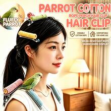 Giá đậu di động cho vẹt, giá đậu vai bằng dây thừng cotton cho Cockatiel, Peony và Sun Conure, đồ chơi mài móng và huấn luyện tương tác - A+B - Xem 3