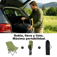 Picnic Folding Table And Chairs - Adjustable Green - View 6