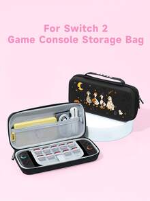 Xingji, 1pc Halloween Cartoon Animal Pattern Game Console Protective Case, Suitable For Switch2 (2025)/Switch OLED/Switch Console, Made Of Soft TPU Material Soft Shell/Hard Shell, Universal Storage Bag, No Need To Disassemble, Anti-Drop Anti-Dust, Ideal Gift Compatible With Switch Gamers - View 12