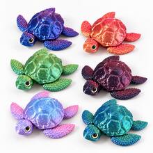 3D Printed Movable Joint Turtle, Smooth Joint Movement, Perfect Home Desktop Decoration, Car Interior Dashboard Decoration, Desk, Office Table Decoration, Prank Toy, Halloween, Christmas, Children's Day (Random Color) (Random Eye Color) - Multicolor - View 10