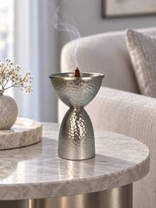1pc Gold Or Silver Hammered Incense Burner, Elegant Aromatherapy Censer Bowl, Decorative Incense Holder For Meditation Yoga Relaxation, Living Room Bedroom Tea Room Office Tabletop Zen Home Decor Gift - Multiple Models 2 - View 6