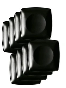 1/4/8pcs Plastic Plates, Dessert Plates, Suitable For Salad, Fruit, Steak, Dessert - Black - View 8
