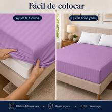 Beyoung Fitted Sheets - Purple - View 4