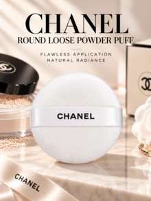 CHANEL Round Powder Puff, 6.8CM 1PC/3PCS/5PCS, Soft And Lightweight, Easy To Pick Up Powder, Suitable For Setting Loose Powder - Powder Puff - View 6