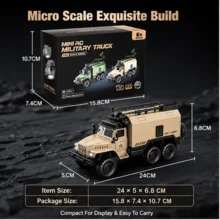 Mobil Mainan Mini Desktop Skala 1:64 dari Paduan Logam dengan Kontrol Jarak Jauh 2.4GHz, Mendukung Kontrol Koneksi Aplikasi Ponsel, Lampu Terintegrasi, Pengaturan Kecepatan, dan Fungsi Demo Otomatis, Model Truk Militer Simulasi yang Dapat Diisi Ulang, Warna Gurun dan Hijau Tentara (Opsional), Mainan Interaktif Desktop yang Menyenangkan, Hadiah Ulang Tahun untuk Anak Laki-laki, Portabel, Cocok untuk Anak Laki-laki dan Perempuan, Mainan Mobil RC, Hadiah Mainan yang Ideal untuk Anak-anak. Mainan Anak Laki-laki, Mobil Mainan Kontrol Jarak Jauh, Warna Hijau Tentara - Hijau Tentara - View 3
