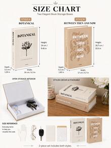 2pcs Openable Fashion Decorative Book Boxes, Exquisite Faux Books, Suitable For Coffee Table, Fireplace Decor, Modern Home Decor, Photo Storage Keepsake Box - Storage Box - View 6