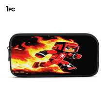 Pixel Art Flame Warrior 2D Print 3 Pieces Backpack Set, Large Capacity Backpack With Crossbody Bag And Pencil Case, Side Elastic Mesh Pocket For Water Bottle, Wide Breathable Adjustable Shoulder Straps, Gaming Pixel Style For Daily Commute, Travel And Casual Storage - Printed Bag - View 12