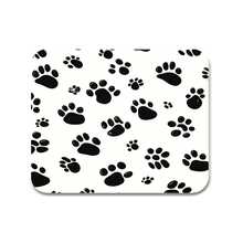 White Background Dog Paw Print Pattern Gaming Mouse Pad, Non-Slip Rubber Desk Mat, Smooth Sliding Surface, Suitable For PC Laptop Office Home, Cute Abstract Art Decor, Back To School Supplies - A - View 15