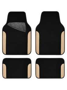 4pcs Set Patterned Car Floor Mats, Simple & Fashionable, Washable, Interior Protection, Suitable For Sedan, Hatchback And SUV, All-Season Use, Essential For Car Owners - A - View 11