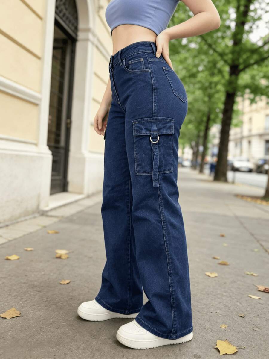 Women Jeans - Royal Blue - View 1