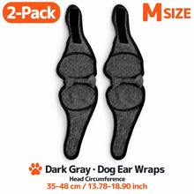 2pcs Dog Ear Covers, Noise Protection, Suitable For Anxiety, Hematoma And Grooming Care, Adjustable Non-Shaking Comfortable Quiet Dog Calming Headband Hair Wrap (Grey) - Dark Grey - View 9