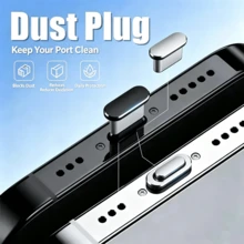 سدادة غبار معدنية متوافقة مع آيفون 17 إير 16 15 بلس 16 برو ماكس منفذ شحن USB Type C سدادات حماية الهاتف من النوع C - متعدد الألوان - مشاهدة 5