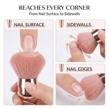 Multifunctional Pink Convenient Makeup Brush - Blush Brush - Large Powder Brush With Lid - Mushroom-Shaped Beauty Tool For Makeup Application - Pink - View 7