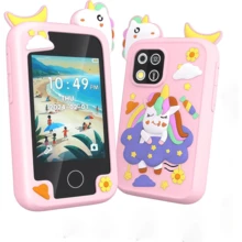 Kids Smart Phone, Touchscreen HD Dual Camera Cell Phone For Kids,2.8" Touchscreen, 20 Games, MP3, Christmas Birthday Gift For Ages 3+, Toddler Toys - Pink - View 3