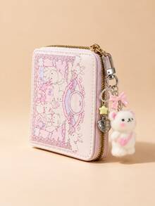 XD Cartoon Rabbit And Bear Coin Purse, Cute Waterproof Moisture-Proof Multi-Slot Lightweight Luxury Short Wallet, Women's Wallet, Coin Purse, Mini Wallet, Wristlet, Small Wallet, Cute Wallet, Card Holder, Coin Purse - Multicolor - View 4