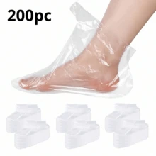 600 Pcs Disposable Plastic Foot Cover Foot Paraffin Bath Mats For Pedicure Foot Moisturising Socks Spa Foot Care With Sticker For Tight Closure - Multiple Styles - View 9
