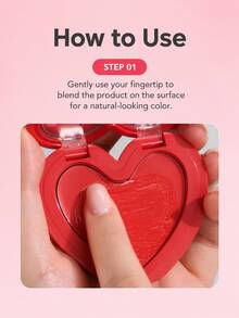 Lilybyred Heart-Shaped Cream Blush (#02, #05, #12): Dengan efek melembapkan, transparan, dan mencerahkan, menyatu secara alami dengan kulit dan meningkatkan warna kulit - sebuah produk makeup multifungsi yang penting, cocok untuk pemakaian sehari-hari dan kencan. - #02 Merah Muda Murni - View 7