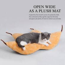 Multifunctional Pet Sleeping Bag Mat, Unique Shaped Cat Bed Dog Bed, Pet Hammock, Fruit Clip Design - Brown - View 4
