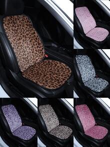 Car Seat Cushion, Plush Leopard Print Non-Slip Warm Seat Pad, Suitable For All Seasons - Leopard - View 2