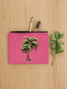 Coconut Print Pattern Storage Bag, Multifunctional Makeup Bag, Portable Travel Grooming Bag With Zipper, Skincare Bag,Daily Care Bag, The Best Gift For Friends, Suitable For Shopping, School, Travel, Daily Use - Multicolor - View 13