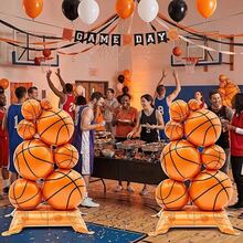 1 buah Balon Bola Basket Berdiri Ekstra Besar 150cm dari Aluminium Foil, Set Balon Tema Olahraga, Dekorasi Pesta Ulang Tahun, Mainan Balon - View 3