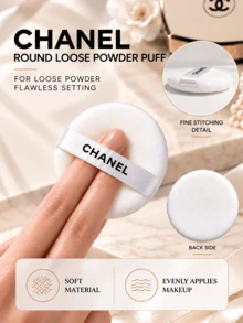 CHANEL Round Powder Puff, 6.8CM 1PC/3PCS/5PCS, Soft And Lightweight, Easy To Pick Up Powder, Suitable For Setting Loose Powder - Powder Puff - View 8