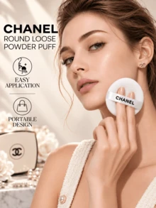 CHANEL Round Powder Puff, 6.8CM 1PC/3PCS/5PCS, Soft And Lightweight, Easy To Pick Up Powder, Suitable For Setting Loose Powder - Powder Puff - View 3