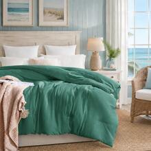 Ultra-Soft Solid Color Duvet Insert, Fluffy And Comfortable, Thick And Warm, Breathable And Machine Washable, Suitable For All Seasons, Perfect For Bedrooms And Guest Rooms, An Excellent Choice For Personal Use Or As A Gift - Emerald Green - View 2