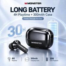MONSTER MQT50 TWS Wireless Earbuds, Bluetooth 5.4 In-Ear Gaming Headphones, ANC Active Noise Cancellation, IPX4 Sweatproof, HiFi Stereo Deep Bass, Built-In Microphone, Touch Control, 18-Hour Battery Life, Compatible With IOS And Android, Suitable For Fitness, Music And Calls - View 8