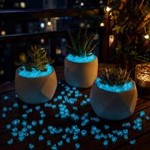 Luminous Resin Stones Glow In The Dark Pebbles - Blue Fluorescent Landscape Rocks For Garden Pathway, Walkway, Patio, And Outdoor Yard Decor - Luminous Stone - View 8