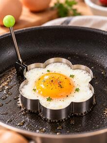 4pcs/1pc Stainless Steel Egg Pancake Molds, Flower, Heart, Star And Round Shapes, Suitable For Breakfast, Pancakes, Omelets And Sandwiches, Reusable, Suitable For Frying Pan, Kitchen And Bento Box - Multicolor - View 17