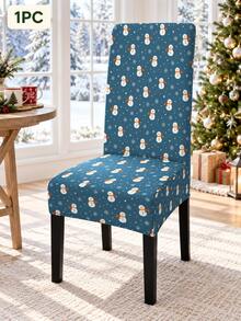 1/6pcs Christmas Chair Covers, Multicolor Assorted Christmas Socks, Reindeer, Snowman And Bell Prints, Suitable For Dining Room, Kitchen And Holiday Party Decoration - D - View 13