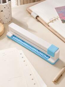 1pc Round 30-Hole Extra Large Manual Hole Puncher, Suitable For Different Sizes Of Paper Punching, Hand-Pressed Multi-Hole Punching Machine, Ideal For Making Planners And Loose-Leaf Notebooks, Effortless Paper Punching Tool - Single Piece - View 3