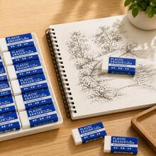 20/50pcs 2B Erasers - Durable, Easy To Erase, Ideal For Writing, Drawing, And Art Projects. Vibrant Multi-Colors In A Portable Pouch, Art Project Supplies, Essential For Back-To-School - Rectangle - View 2