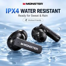 MONSTER MQT50 TWS Wireless Earbuds, Bluetooth 5.4 In-Ear Gaming Headphones, ANC Active Noise Cancellation, IPX4 Sweatproof, HiFi Stereo Deep Bass, Built-In Microphone, Touch Control, 18-Hour Battery Life, Compatible With IOS And Android, Suitable For Fitness, Music And Calls - View 7