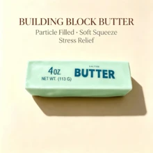 Butter Stick Squeeze Toy, Macaron Color Soft Stress Relief Toy With Squeaky ASMR Effect, Handmade Ball Filled Pressure Relief Desktop Toy, Pink Green Butter Stick Shape Handheld Tactile Squeeze Toy, Home Office Gift - Multicolor - View 16