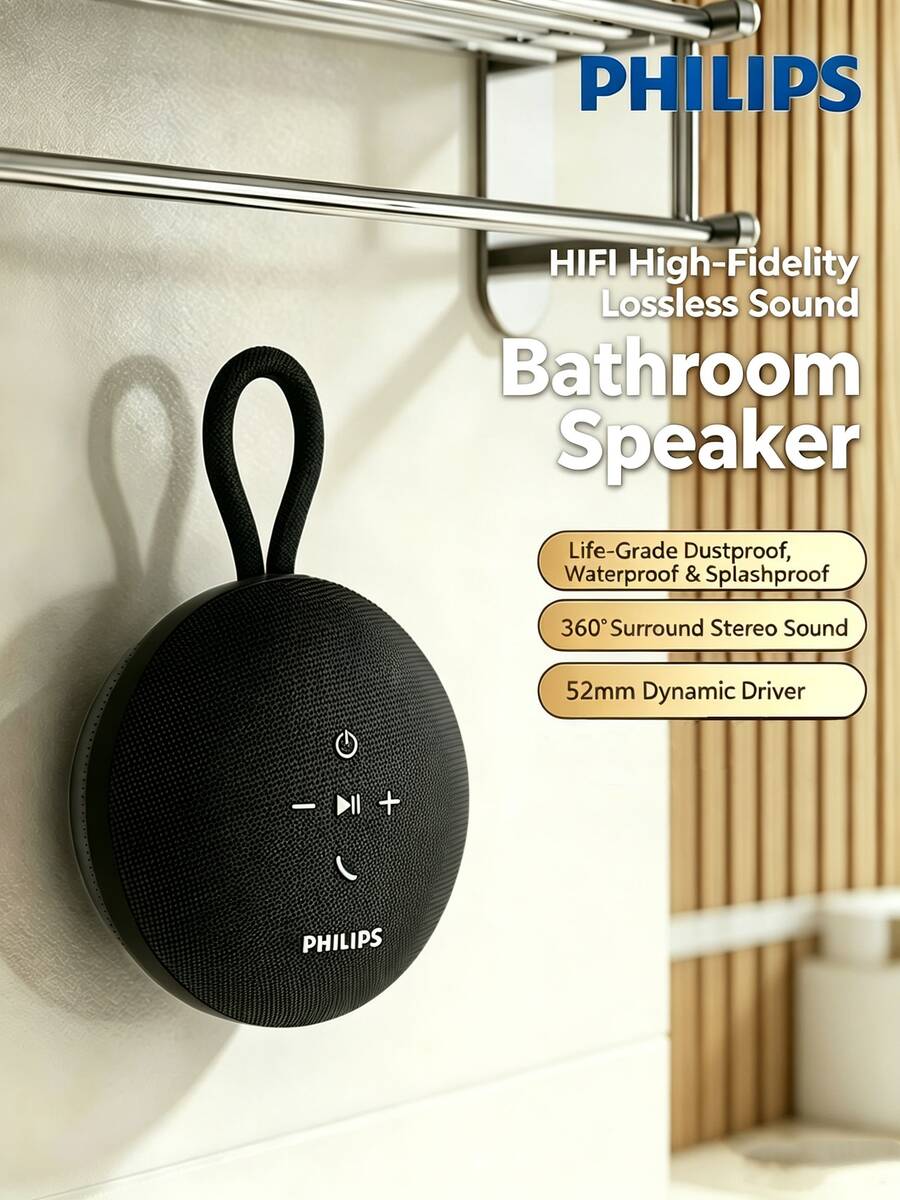 PHILIPS TAS1120 Bluetooth Speaker, Computer Desktop Audio, Bass Subwoofer, High Volume, Long Battery Life, Mini Portable, Suitable For Car, Bathroom, And Cycling - View 1
