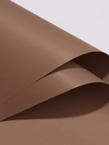 10Sheets Solid Color Paper Waterproof Fresh Flower Bouquet Wrapping Paper Matte Film Oya Paper Flower Wrapping Paper Flower Wrapping Paper - B-Brown - View 1