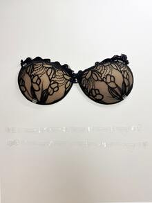 YIYANG Lace Style Invisible Bra - 3cm Thick Adhesive Push-Up Bra, Small Chest Invisible Bra, Suitable For Backless Strapless Dresses, Reusable Breast Enhancement Bra - Multicolor - View 16