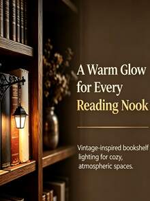 Vintage Bookshelf Lamp, Creative Wall Light, Ghost Book Decor, LED Ambient Light, Suitable For Book Dividers And Reading Nooks, Soft Warm Light, Perfect For Study, Desk, Bookshelf, Ins Style Bookshelf Decoration, Ideal Gift Choice - Bookend Light - View 8