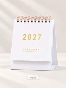 2027 Desk Calendar, Monthly Desktop Planner With Base, Easy Page Flipping, Compact Calendar, Suitable For Scheduling, Note Taking And Important Dates, Cute Office Desk Accessory, Study Stationery, School Supplies, Aesthetic New Year Gift - Multicolor - View 12