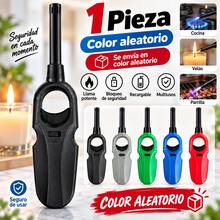 Encendedor Largo para Cocina y Velas, Encendido Fácil con Una Mano, Ideal para Estufa, BBQ, Parrilla y Carbón - Ver 12