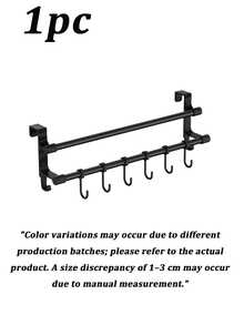 1pc Cabinet Door Towel Rack, Drill-Free Kitchen Towel Holder, Used For Hanging Dish Cloths, Gloves, Kitchen Utensils, Space-Saving Storage Rack Suitable For Kitchen And Bathroom - Multicolor - View 11