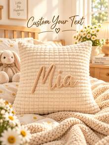 Vỏ gối in tên tùy chỉnh, vỏ gối sofa phòng ngủ in tên theo yêu cầu, quà tặng cặp đôi tùy chỉnh, không bao gồm ruột gối - Nhiều màu - Xem 2
