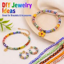 Approx. 96-100pcs 3-5mm 1 Strand Nepal Seed Beads, Colorful Glass Spacer Beads, Suitable For Bracelet, Necklace, Keychain, Jewelry Making Accessories - Nepal Rudraksha Bead - View 7
