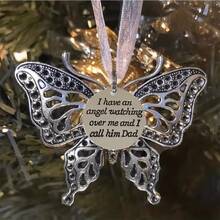 1pc Angel Wing Wind Chime - Perfect For Christmas Tree Decoration And Outdoor Hanging - A - View 7